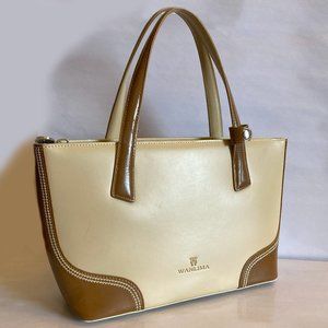 Wanlima Tan Purse Handbag With Brown Classic 5 Po… - image 1